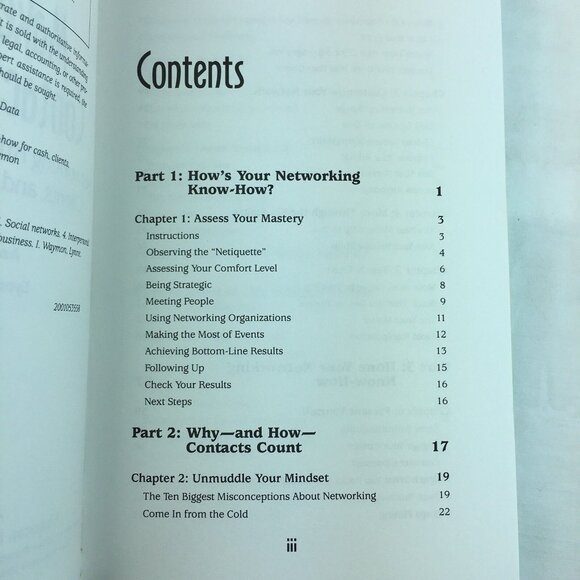 Business Networking Book 2002 Learn How to Make Connections Anne Baber u - Picture 10 of 10